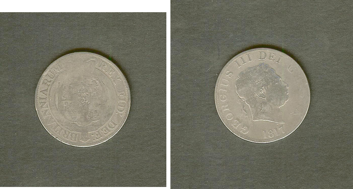 ROYAUME-UNI 1/2 Crown Georges III 1818 B